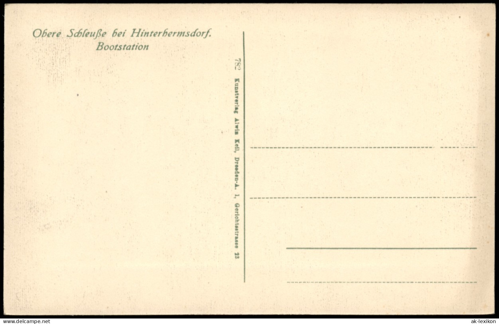Hinterhermsdorf-Sebnitz Obere Schleuße Bei Hinterhermsdorf. Bootstation 1913 - Hinterhermsdorf