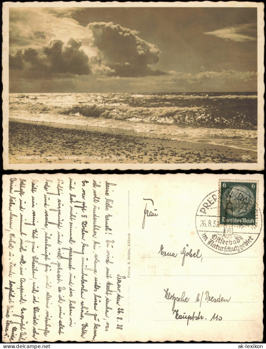 Ansichtskarte Prerow Wellenstimmung Am Strand 1933 - Seebad Prerow