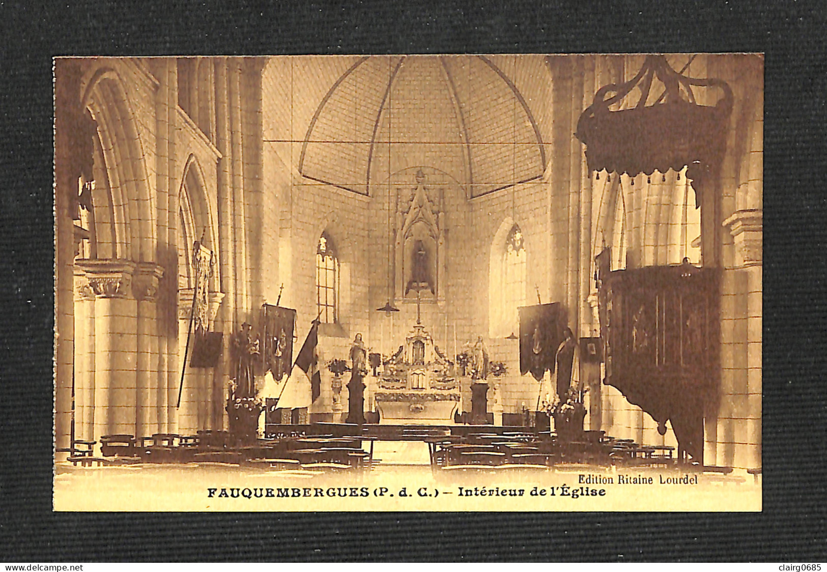 62 - FAUQUEMBERGUES - Intérieur De L'Église - TBE - Fauquembergues