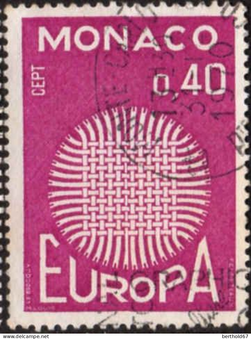 Monaco Poste Obl Yv: 819 Mi:977 Europa Tissage (TB Cachet Rond) - Usados