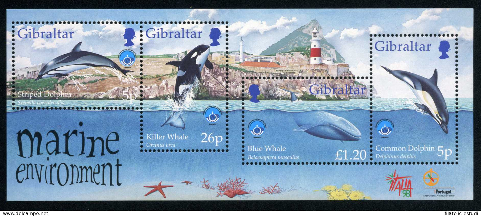 Gibraltar - Nº HB 32 1998 Año Inter. De Los Océanos Fauna Animales Marinos Luj - Gibraltar
