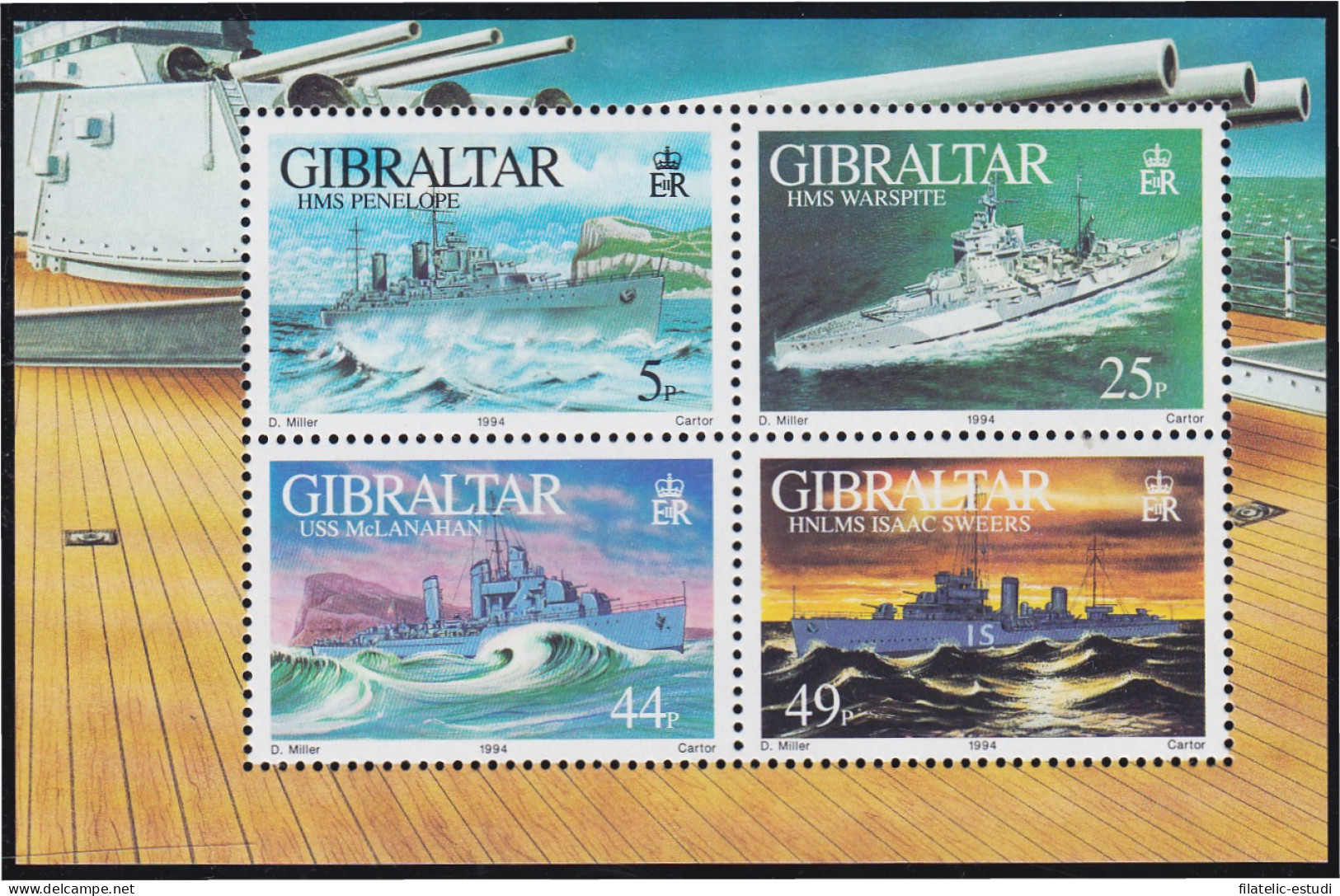 Gibraltar HB 18 1994 Navíos De Guerra MNH - Gibraltar