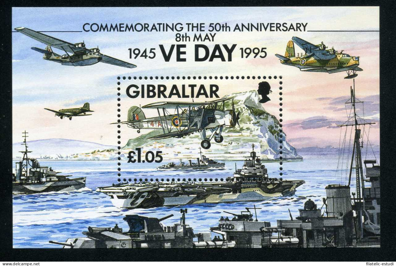 Gibraltar - Nº 20 HB 1995 50º Aniv. Del Fin De La 2ª Guerra Mundial Lujo - Gibraltar