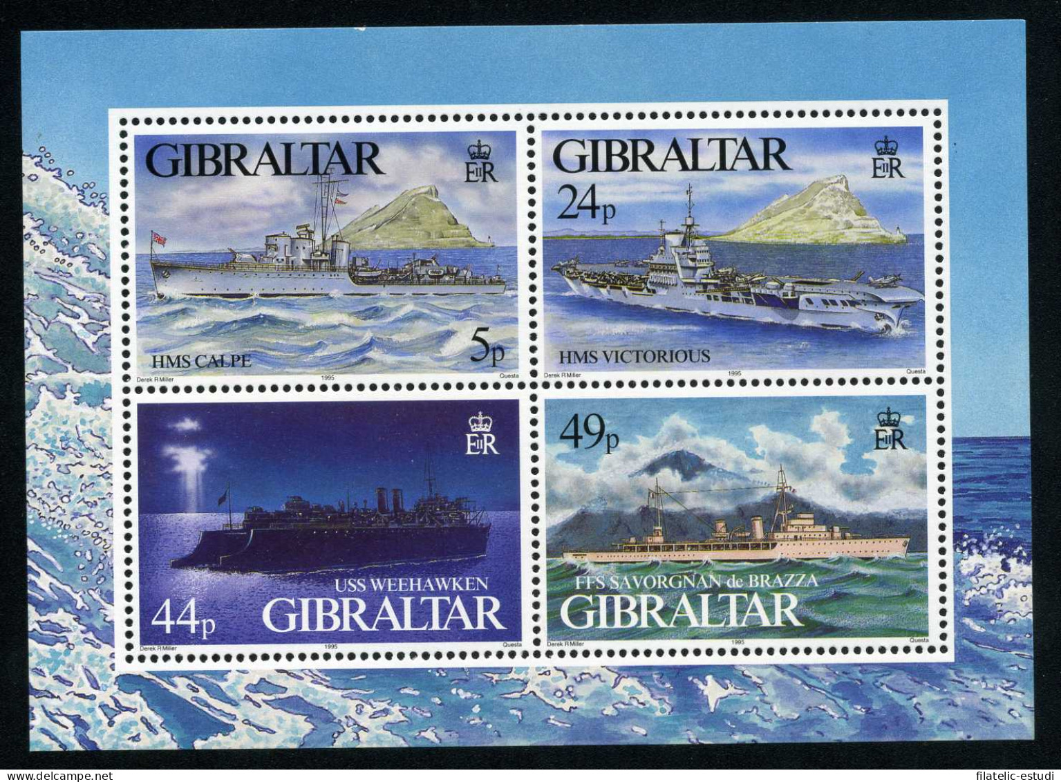 Gibraltar - Nº 21 HB 1995 Barcos De Guerra Lujo - Gibraltar