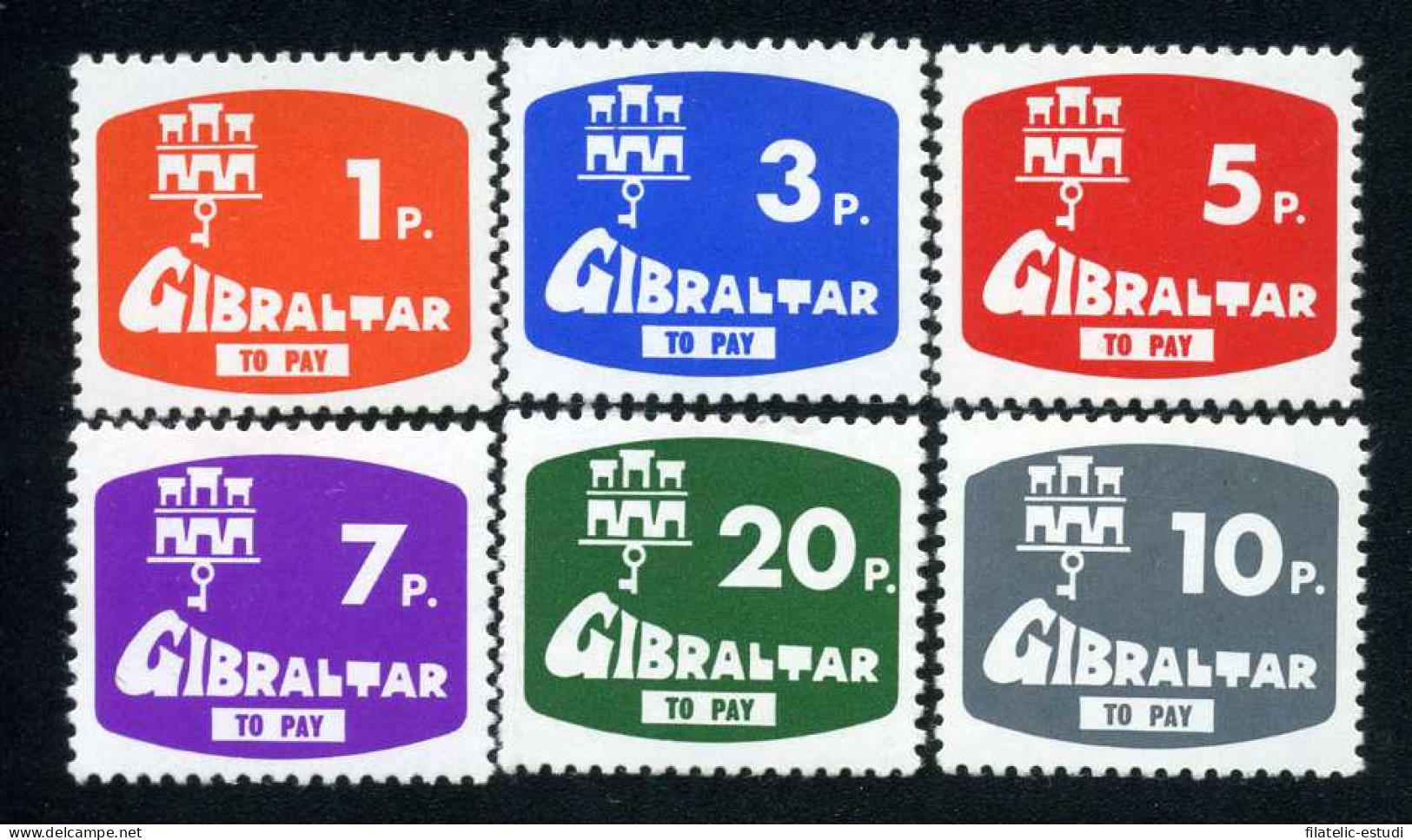 Gibraltar - Nº T 7/12 - 1976 Lujo - Gibraltar