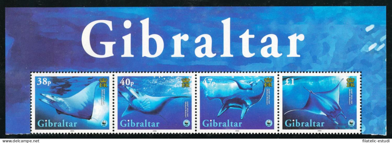 FAU1 Gibraltar  Nº 1152/55  2006 Serie Rayas   MNH - Gibraltar