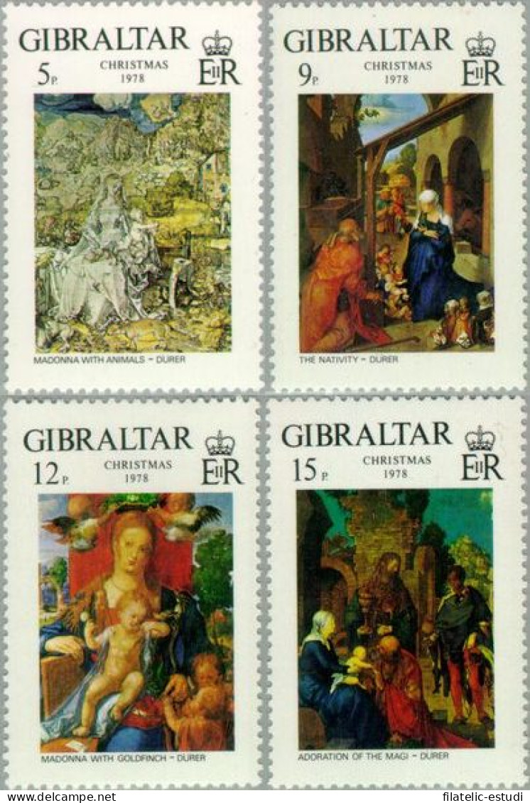 REL/S Gibraltar  Nº 384/87   1978  Navidad-cuadros De Dürer-Lujo - Gibraltar