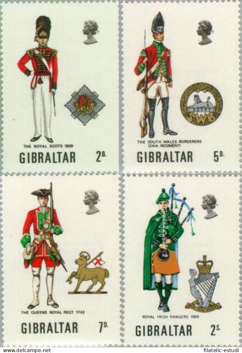 Gibraltar - 232/35 - 1970 Uniformes Militares Lujo - Gibraltar