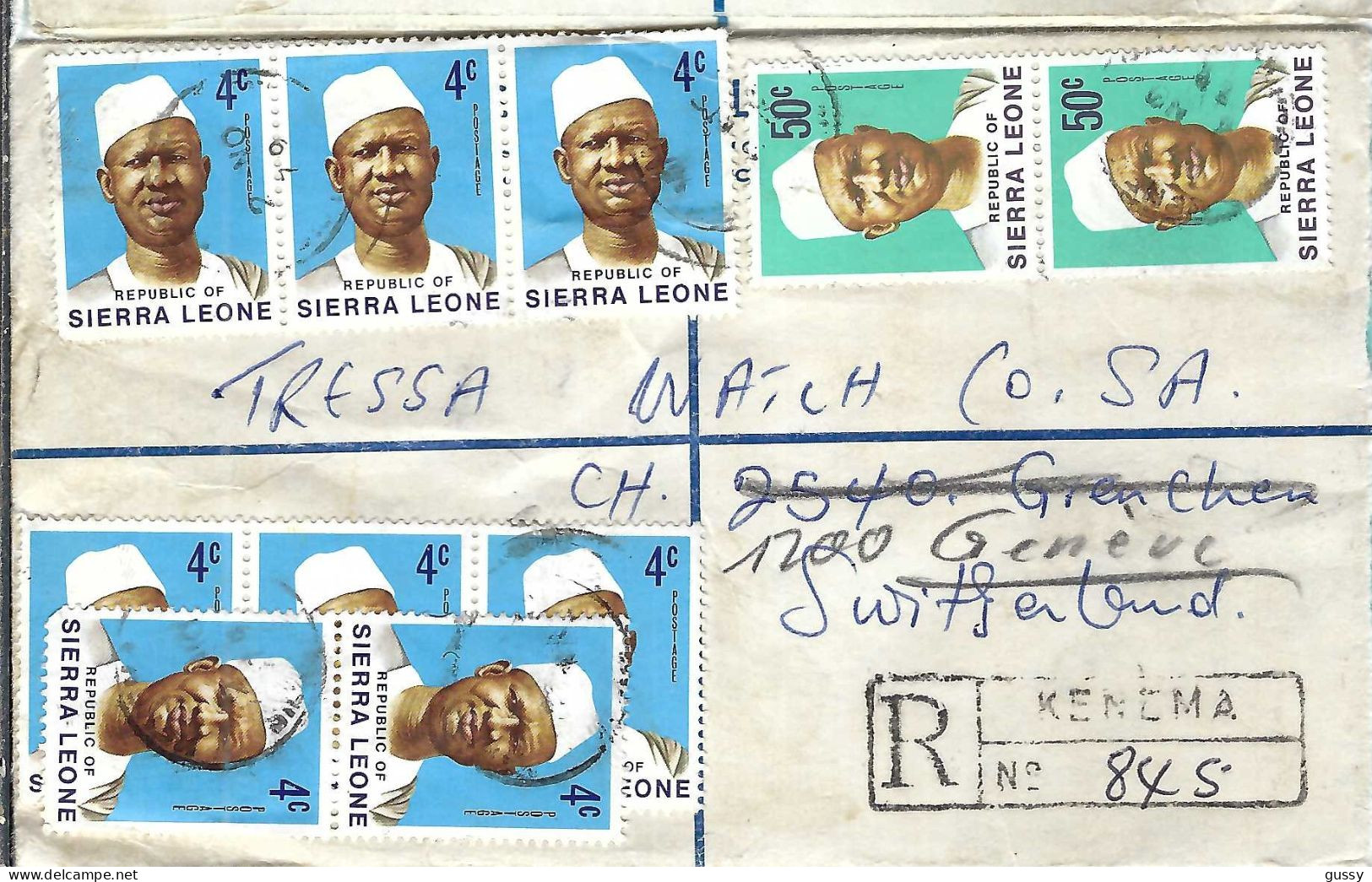 SIERRA LEONE Ca.1979: LSC Rec. Entier De 30c De Kenema Pour Genéve - Sierra Leone (1961-...)