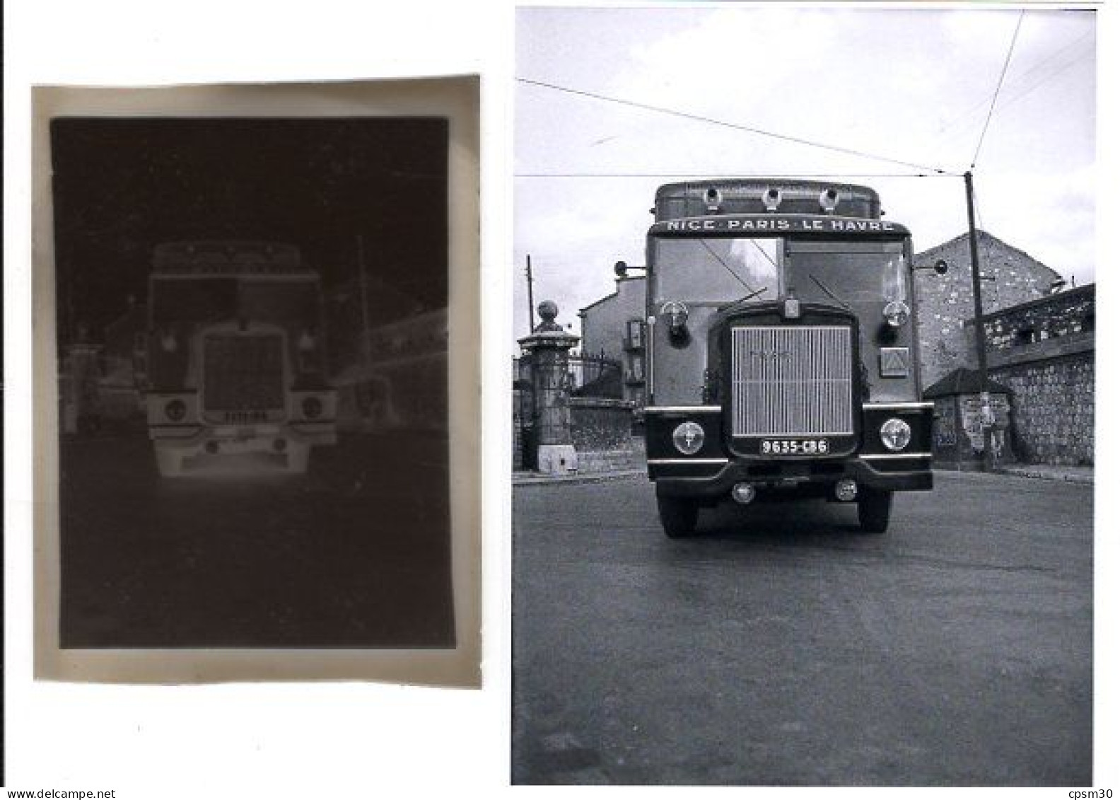 Camion Des Transports C BARTHELEMY, Marseille, Photo Avec Négatif - Petits Métiers