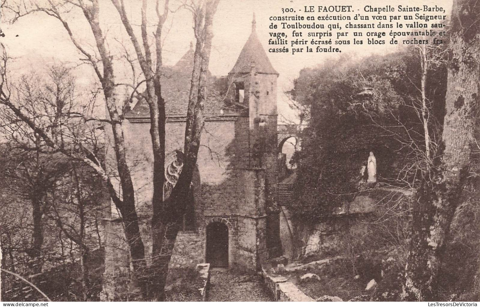 FRANCE - Le Faouet - Vue Générale Sur La Chapelle Saint Barbe - Vue De L'extérieur - Carte Postale Ancienne - Le Faouet