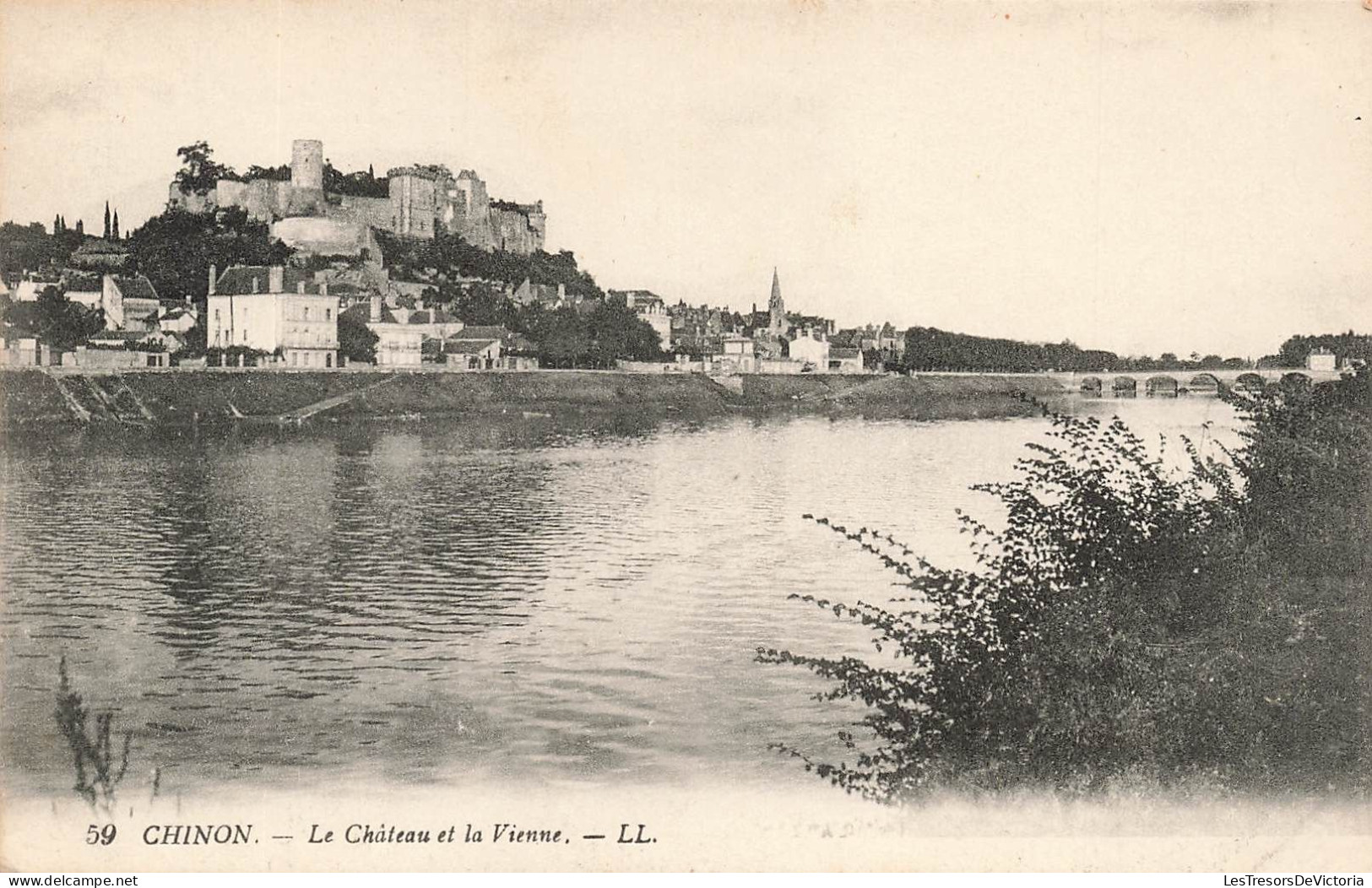 FRANCE - Chinon - Le Château Et La Vienne - Carte Postale Ancienne - Chinon