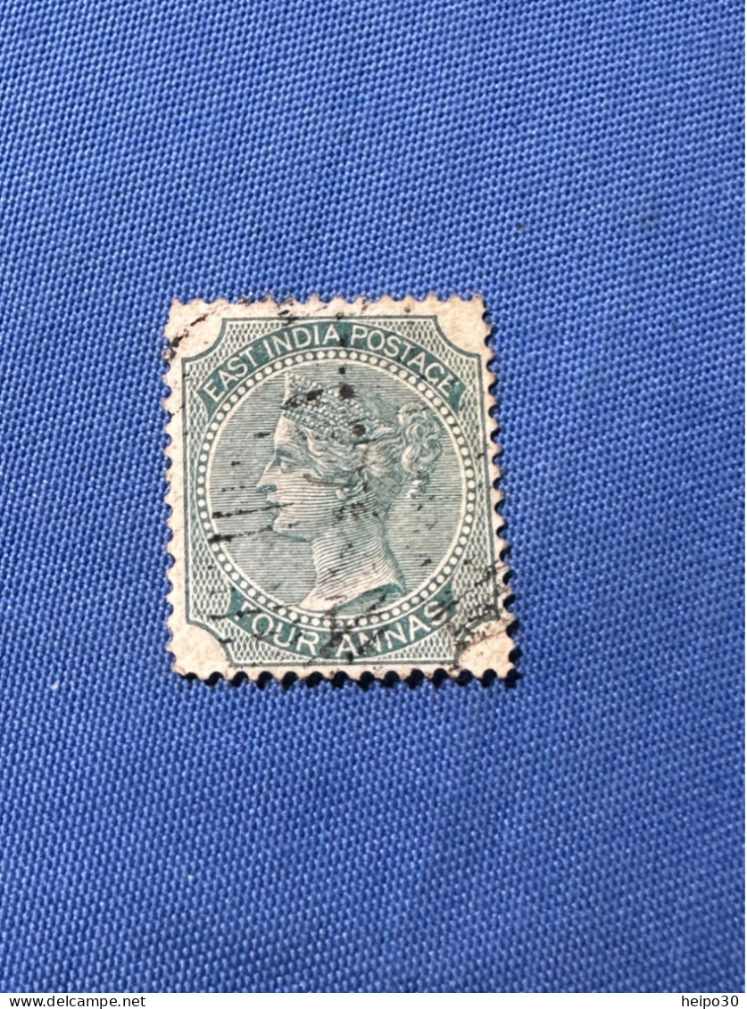 British India 1866  Michel # 24 Queen Victoria  4 A - 1858-79 Crown Colony