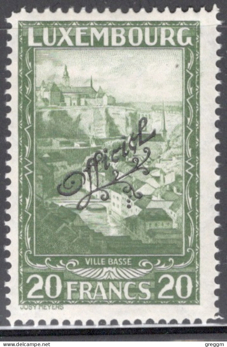 Luxembourg 1931 Single Landscape Postage Stamp Of 1931 Overprinted "Officiel" In Unmounted Mint - Dienst