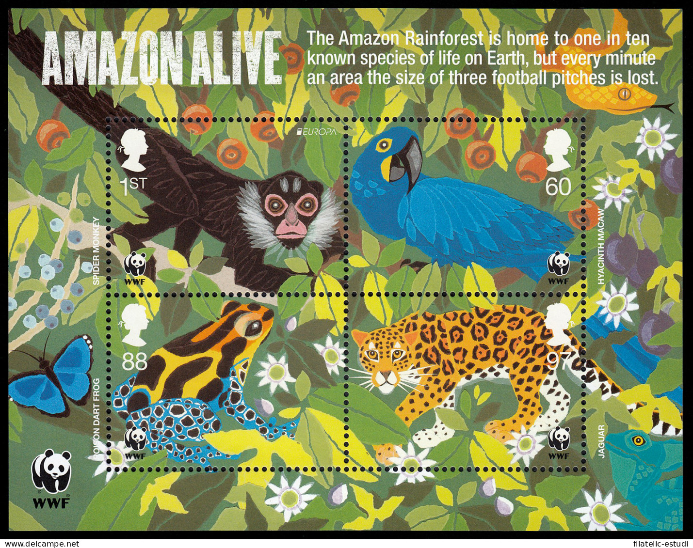 Gran Bretaña HB 82 2011 WWF Fauna Salvaje MNH - Hojas Bloque