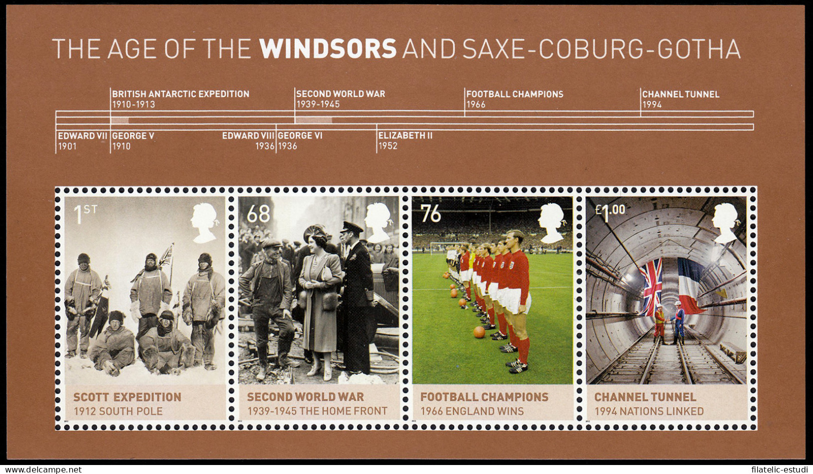 Gran Bretaña HB 91 2012 Casa De Windsor Y De Saxe-Coburg-Gotha MNH - Hojas Bloque