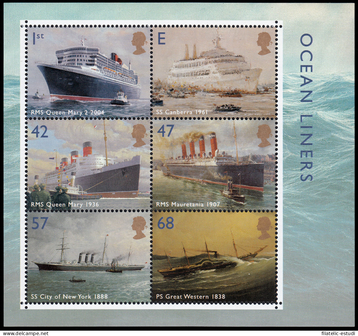 Gran Bretaña HB 24 2004 Transatlánticos MNH - Blocs-feuillets