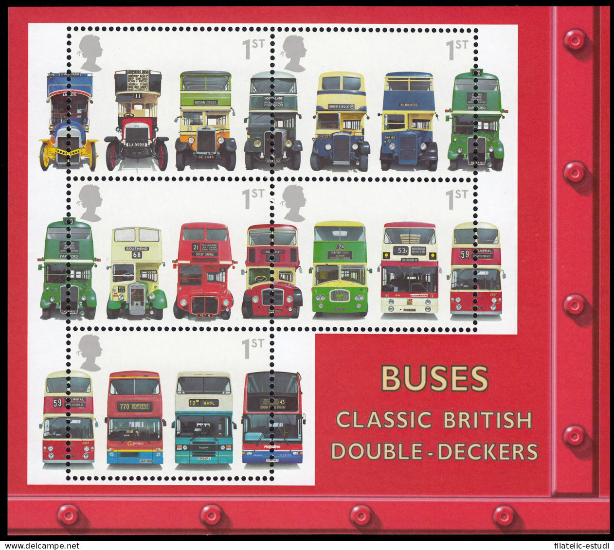 Gran Bretaña HB 15 2001 Autobuses De Dos Pisos MNH - Blocs-feuillets