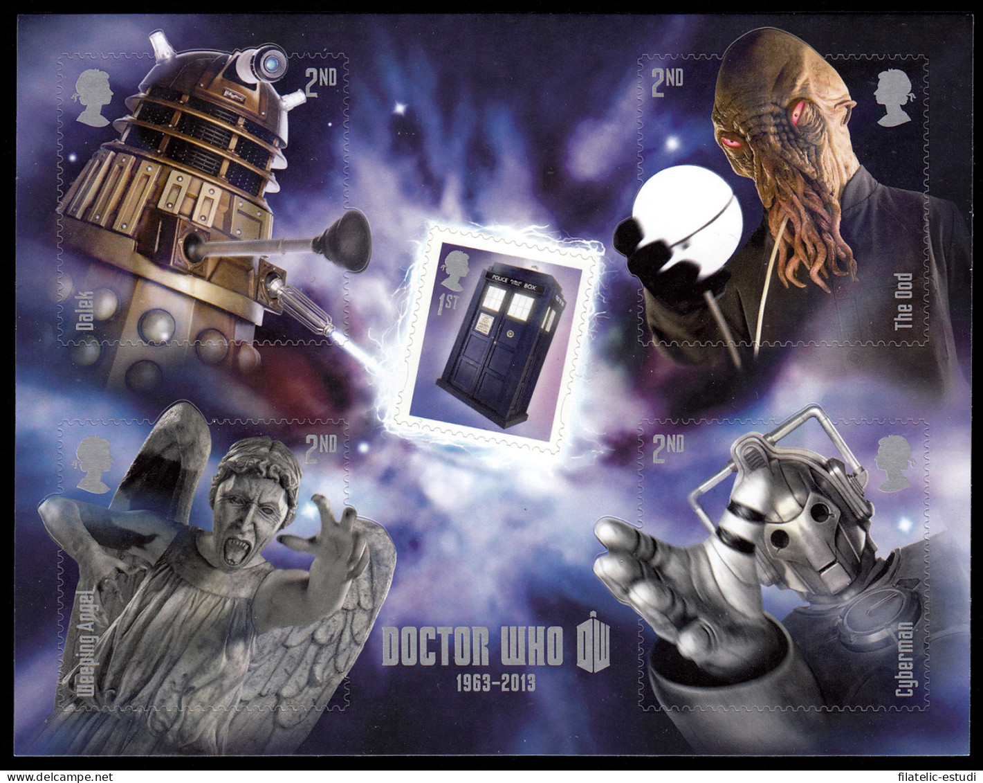 Gran Bretaña  HB 100 2013 Clásicos De La Televisión 50 Años Serie Doctor Who M - Blocchi & Foglietti