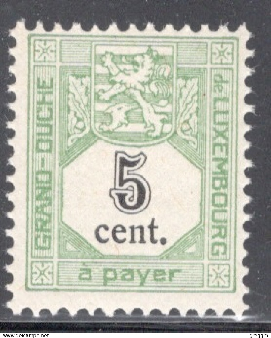 Luxembourg 1907 Single Numeral Stamps - Inscription "à Payer" In Unmounted Mint - Strafport