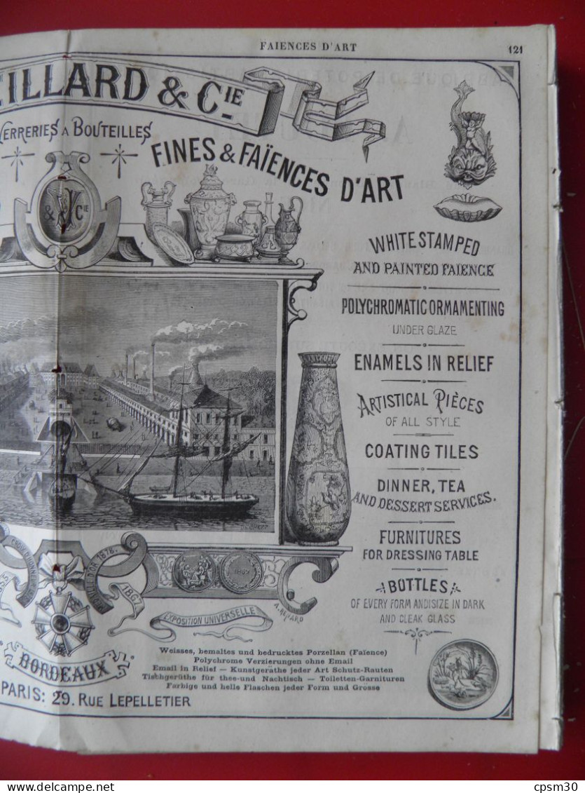 PUB 1884 - Poterie J Viellard 33 Bordeaux, Engrais Schloesing 13 Marseille, Poterie Boutet 06 Nice - Publicités