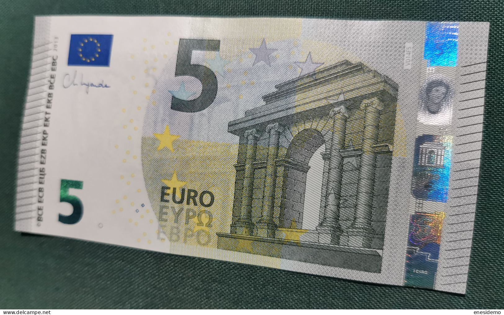 5 EURO SPAIN 2013 LAGARDE V014F5 VC SC FDS ONLY THREE NUMBERS UNCIRCULATED PERFECT - 5 Euro