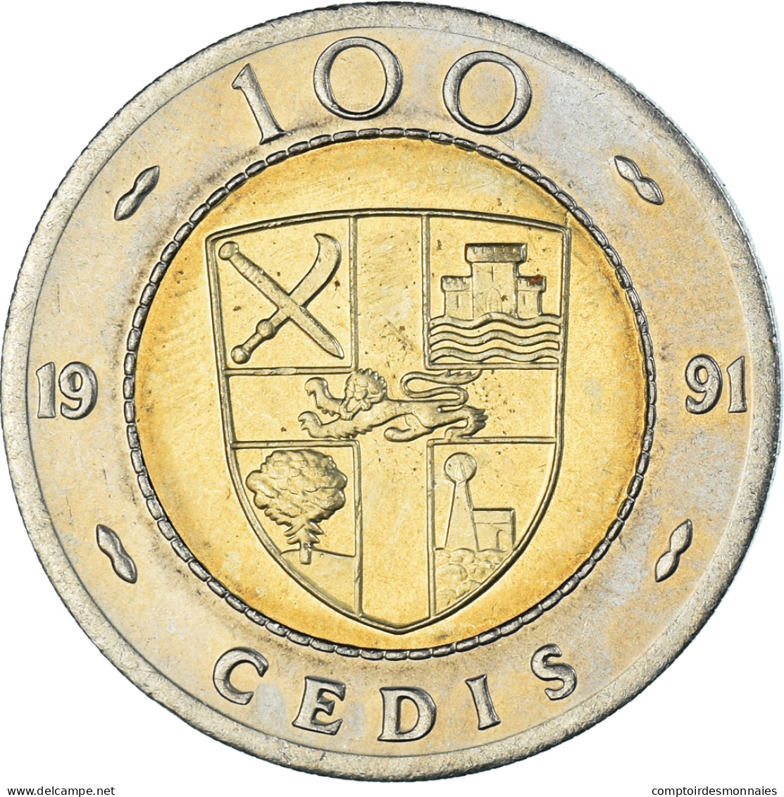 Monnaie, Ghana, 100 Cedis, 1991 - Ghana