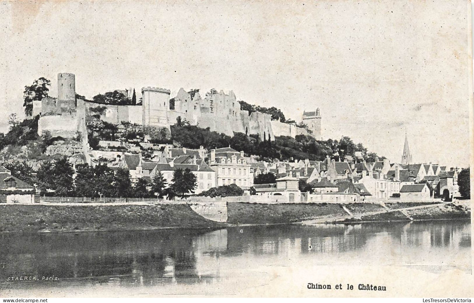 FRANCE - Chinon - Le Château - Vue D'ensemble - Carte Postale Ancienne - Chinon