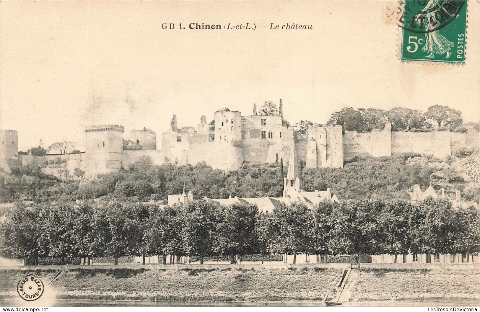 FRANCE - Chinon - Le Château - Carte Postale Ancienne - Chinon