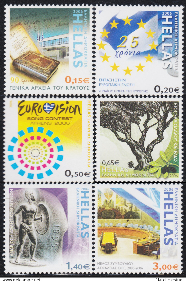 Grecia Greece 2334/39 2006 Aniversarios Y Eventos MNH - Autres & Non Classés