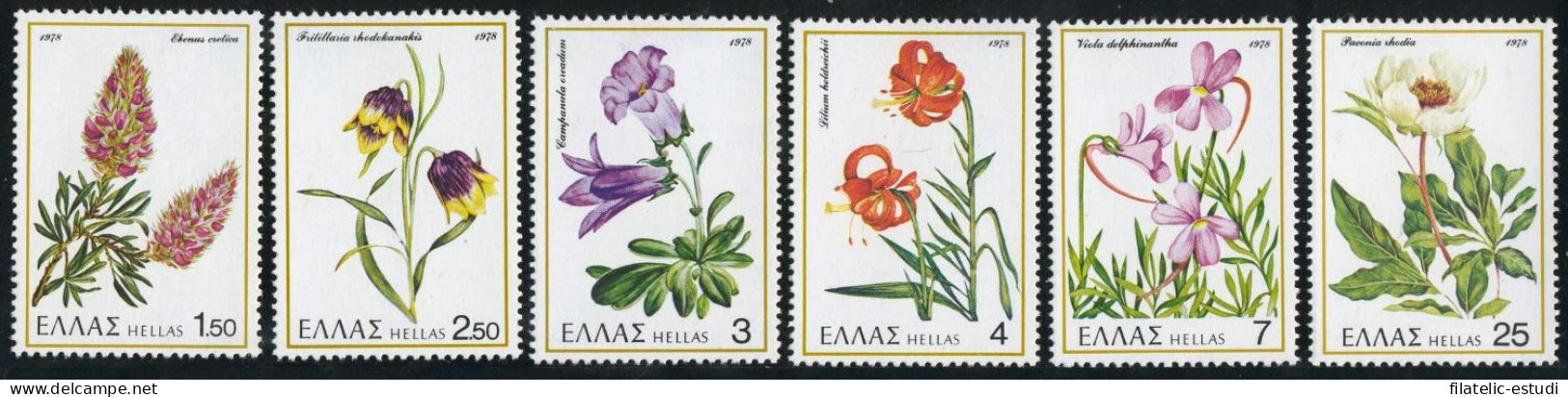 FL3/S Grecia  Nº 1280/85  1978 Flora-plantas Raras Y Amenazadas-Lujo - Autres & Non Classés