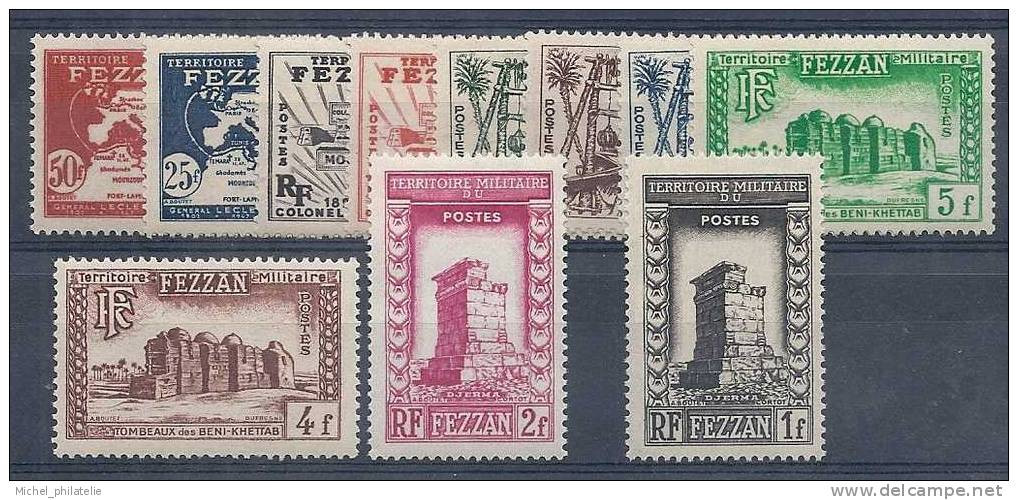 Fezzan - YT N° 43 à 53 ** - Neuf Sans Charnière - 1949 - Unused Stamps