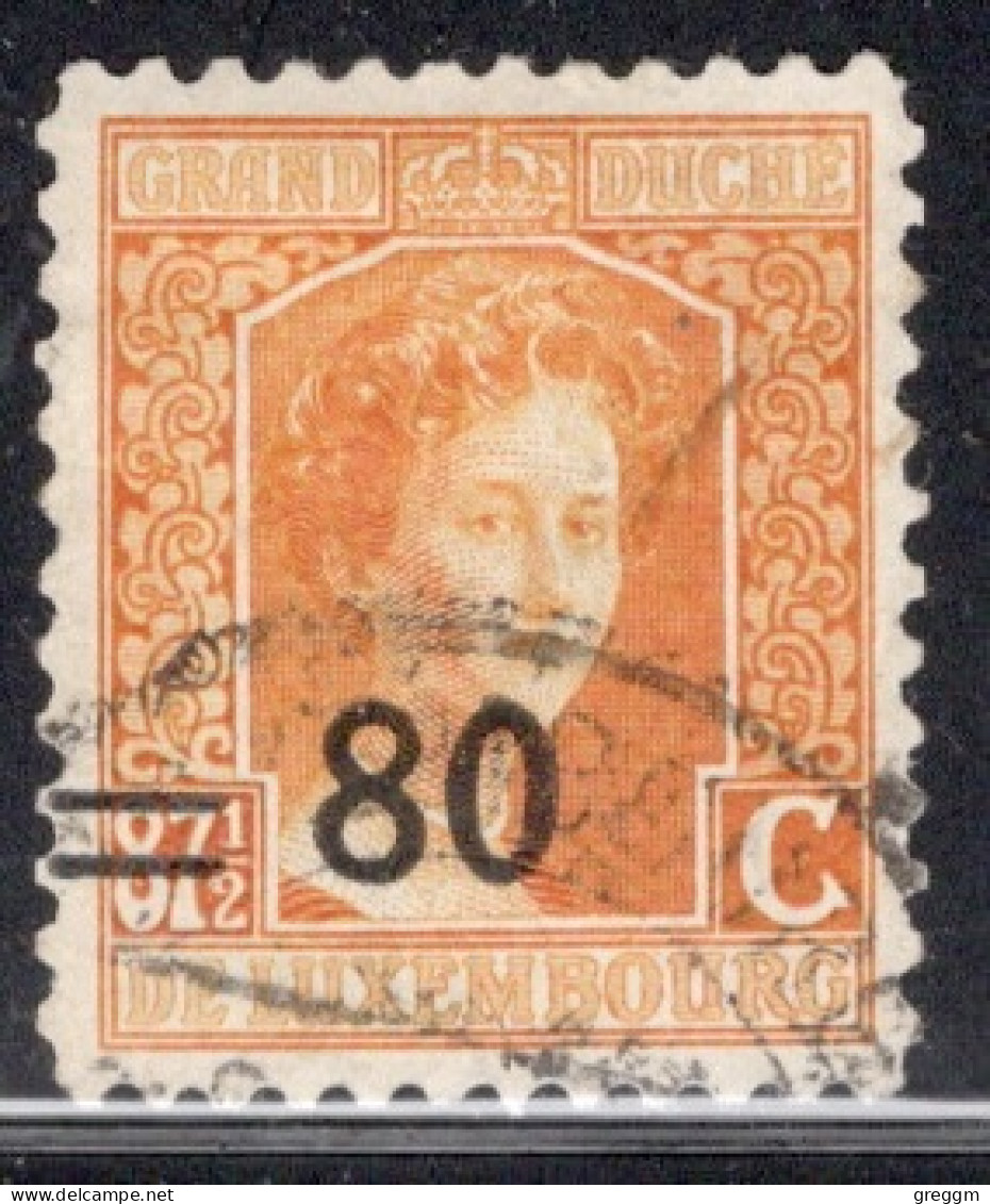 Luxembourg 1915 Single Stamps Of 1906-19 Surcharged With New Value And Bars In Black Or Red In Fine Used - 1914-24 Maria-Adelaide