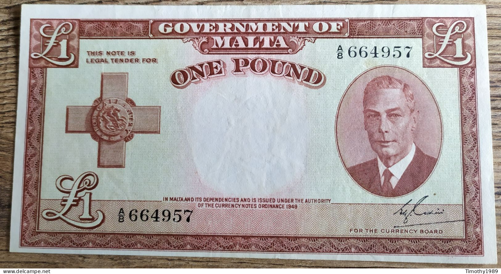 P# 22 - 1 Pound Malta 1951 - XF! - Malte