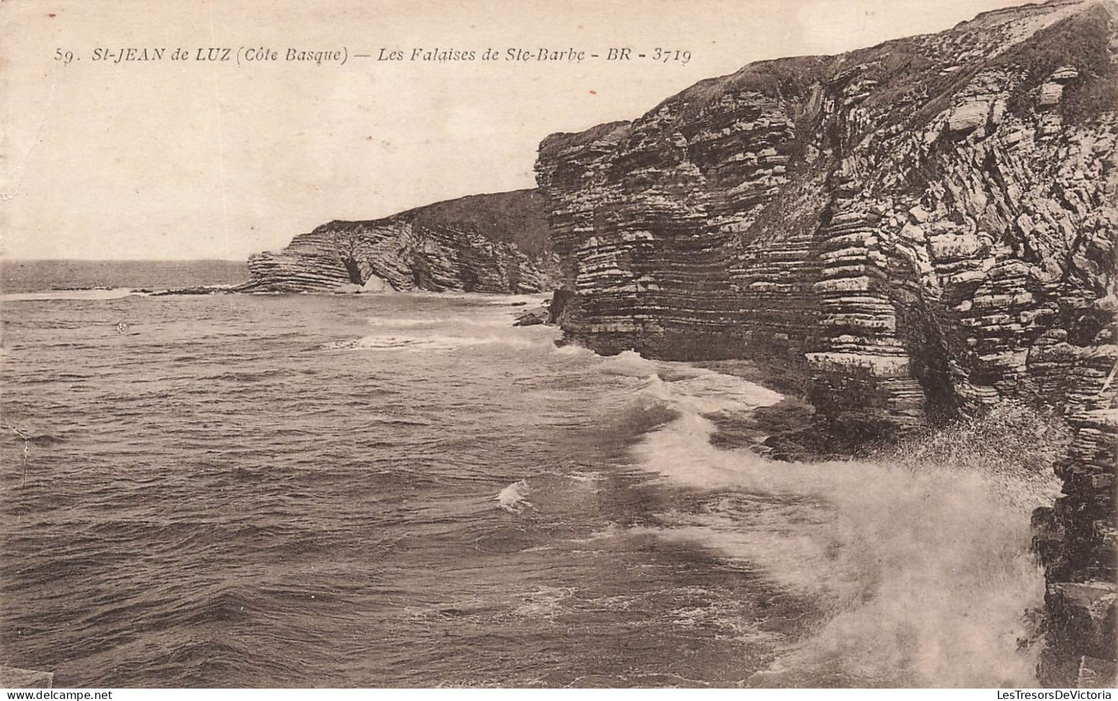 FRANCE - Saint Jean De Luz - Les Falaises De Sainte Barbe - Carte Postale Ancienne - Saint Jean De Luz