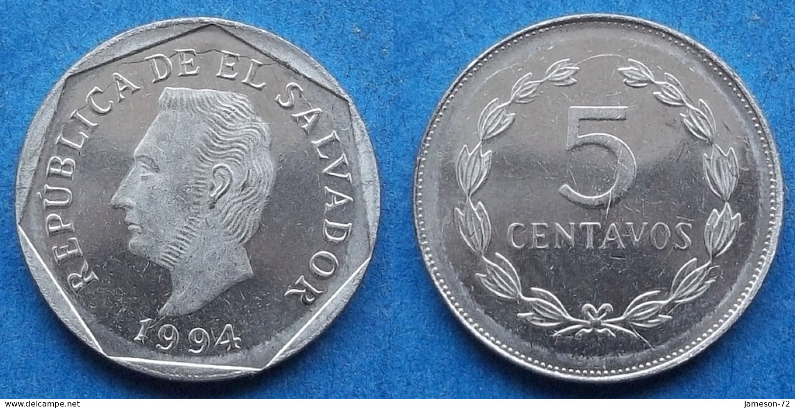 EL SALVADOR - 5 Centavos 1994 KM# 154b Reform Coinage - Edelweiss Coins - Salvador