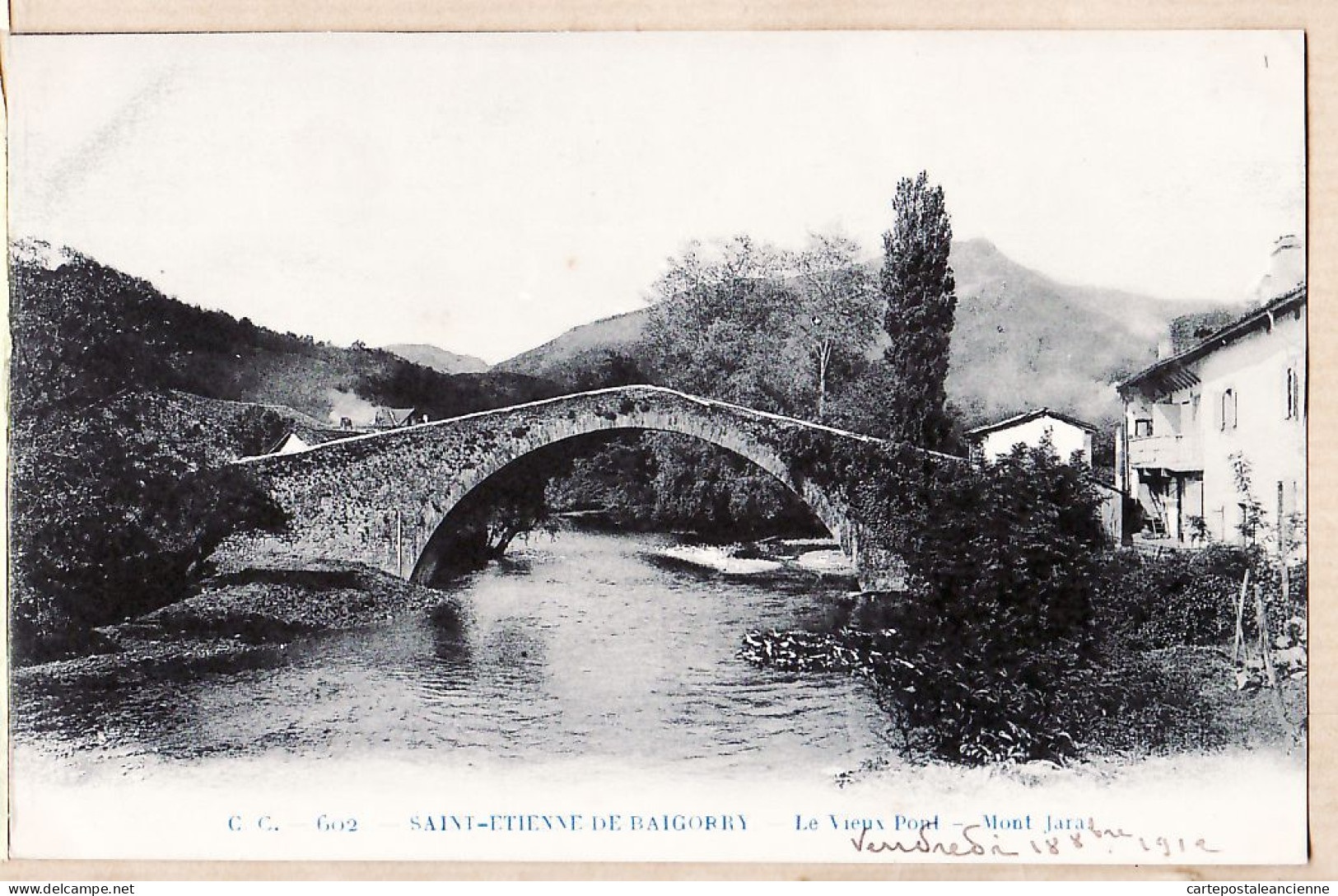 15366 ● SAINT-ETIENNE-de-BAIGORRY St Le Vieux Pont Mont JARA Village Euskadi 1910s Pays Basque G.C 602 - Saint Etienne De Baigorry