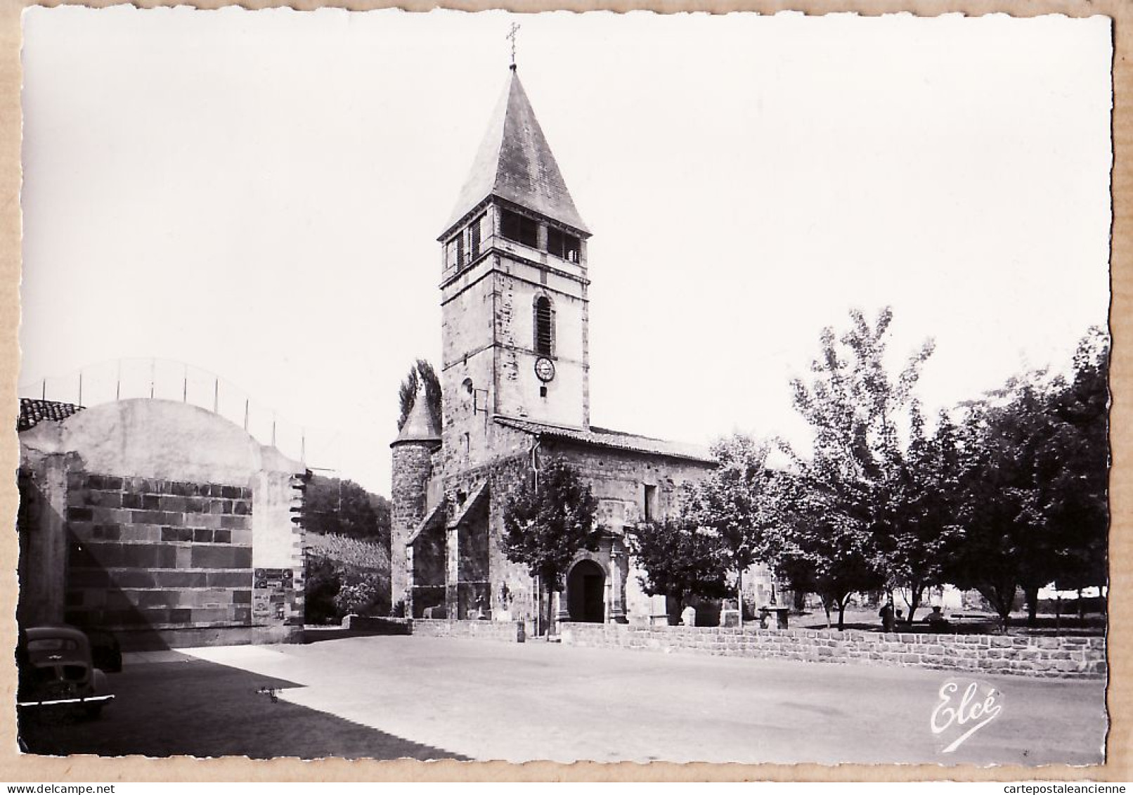 15363 ● SAINT-ETIENNE-de-BAIGORRY St Fronton Pelote Basque Peugeot 4cv Eglise 1950s Euskadi Pays Basque CHATAGNEAU - Saint Etienne De Baigorry