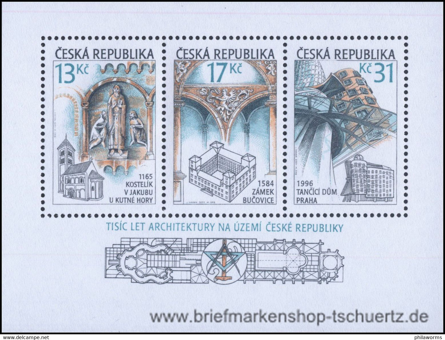 Tschechien 2001, Mi. Bl. 14 ** - Blocks & Sheetlets