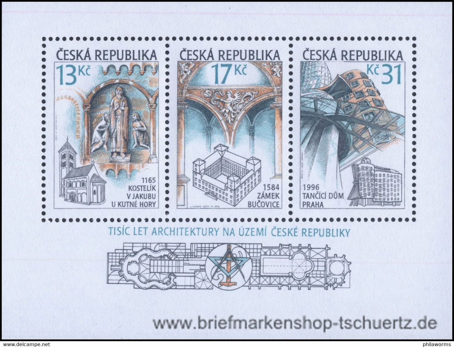 Tschechien 2001, Mi. Bl. 14 ** - Blocs-feuillets