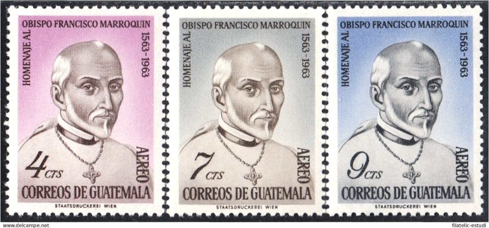 Guatemala A- 326/28 1965 Obispo Francisco Marroquín  MH - Guatemala