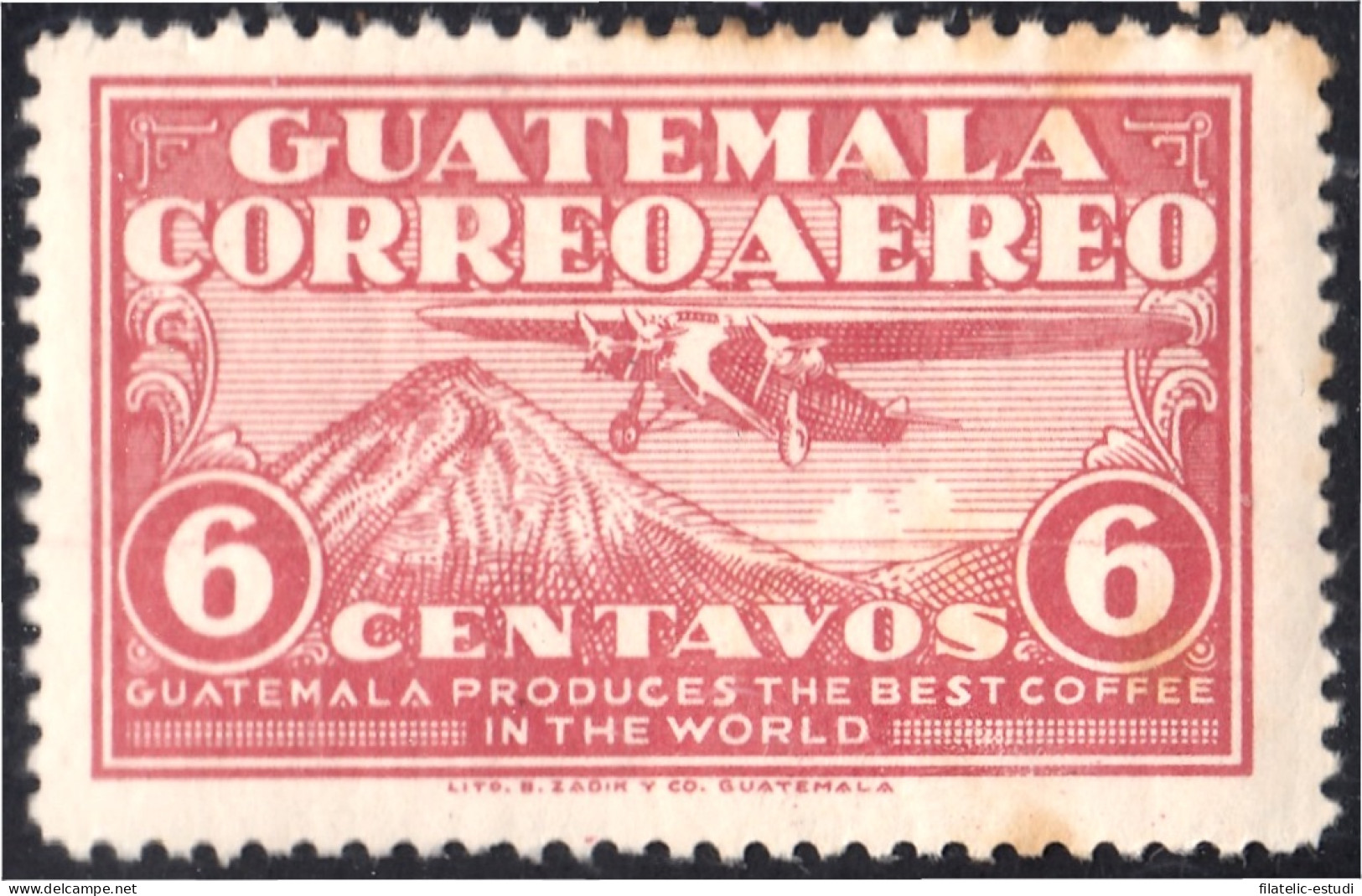 Guatemala A- 6 1930 Guatemala Produce El Mejor Café Del Mundo MH - Guatemala