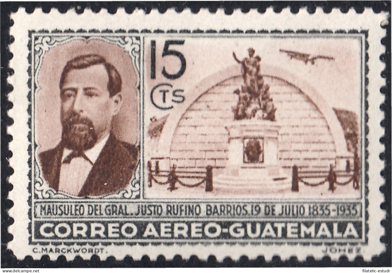 Guatemala A- 28 1935 Mausuleo Gral. Justo Rufino Barrios MH - Guatemala