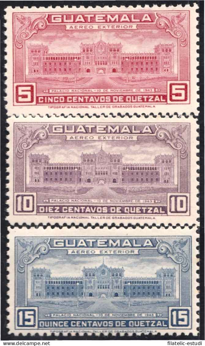 Guatemala A- 142A/44 1946 Palacio Nacional 10 De Noviembre MH - Guatemala