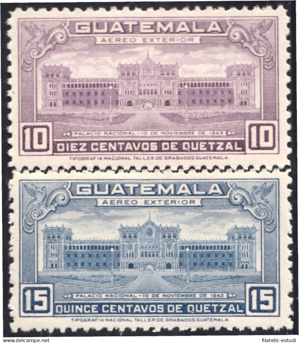 Guatemala A- 143/44 1946 Palacio Nacional MH - Guatemala