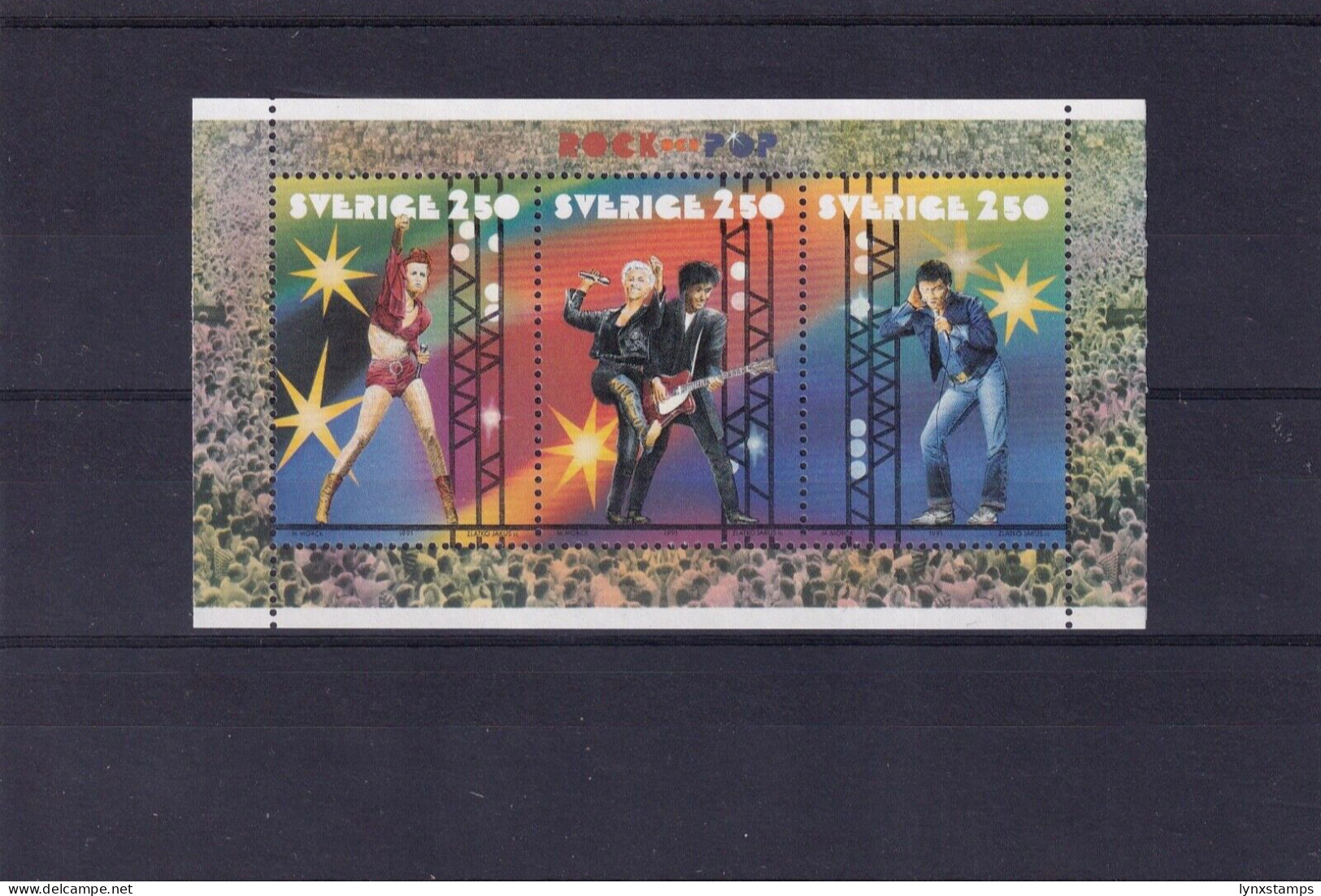G014 Sweden 1991 Rock & Pop Roxette Band Minisheet - Used Stamps