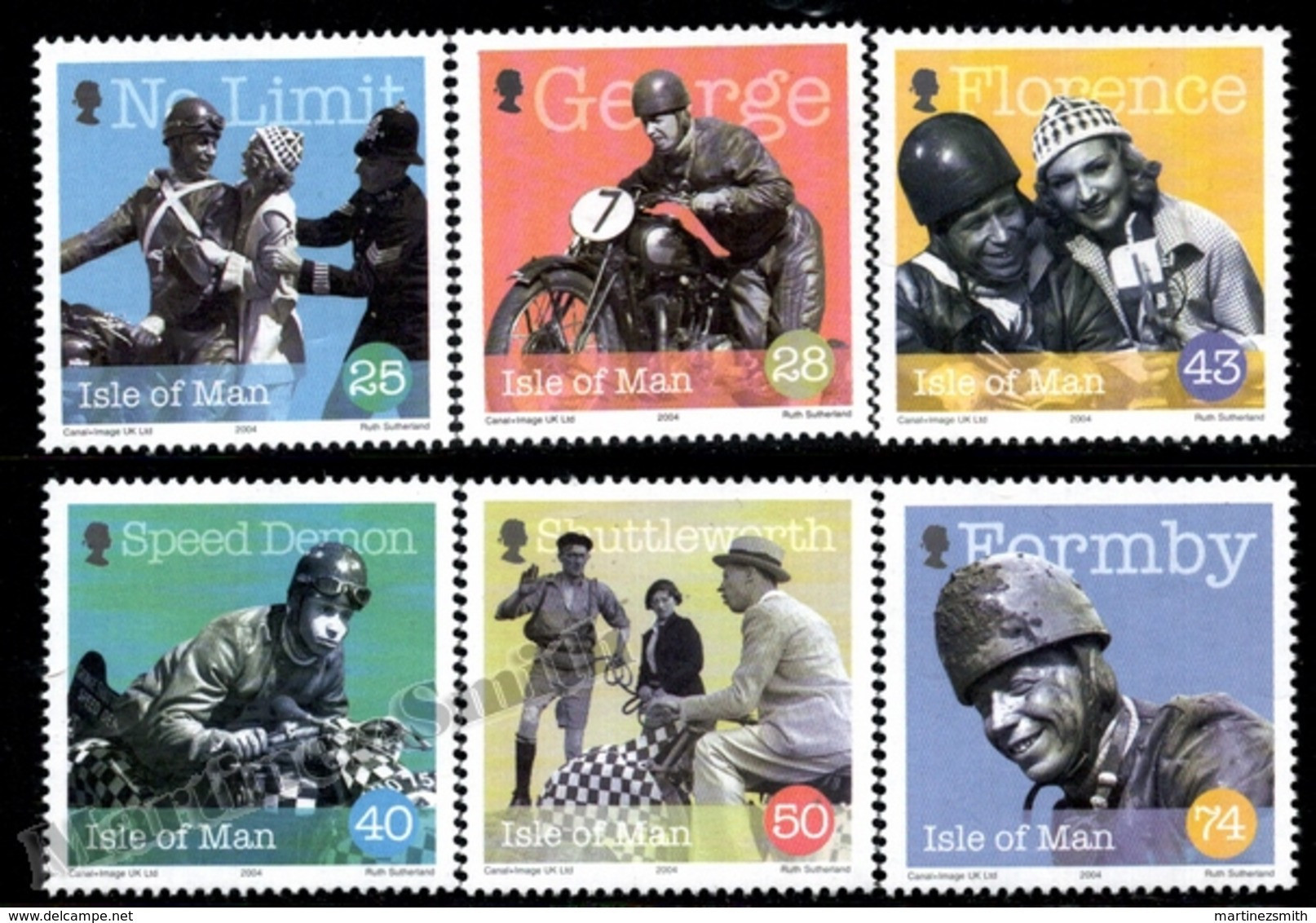 Isle Of Man 2004 Yvert 1161-1166, Cinema. No Limit By George Formby. Tourist Trophy Film - MNH - Man (Ile De)