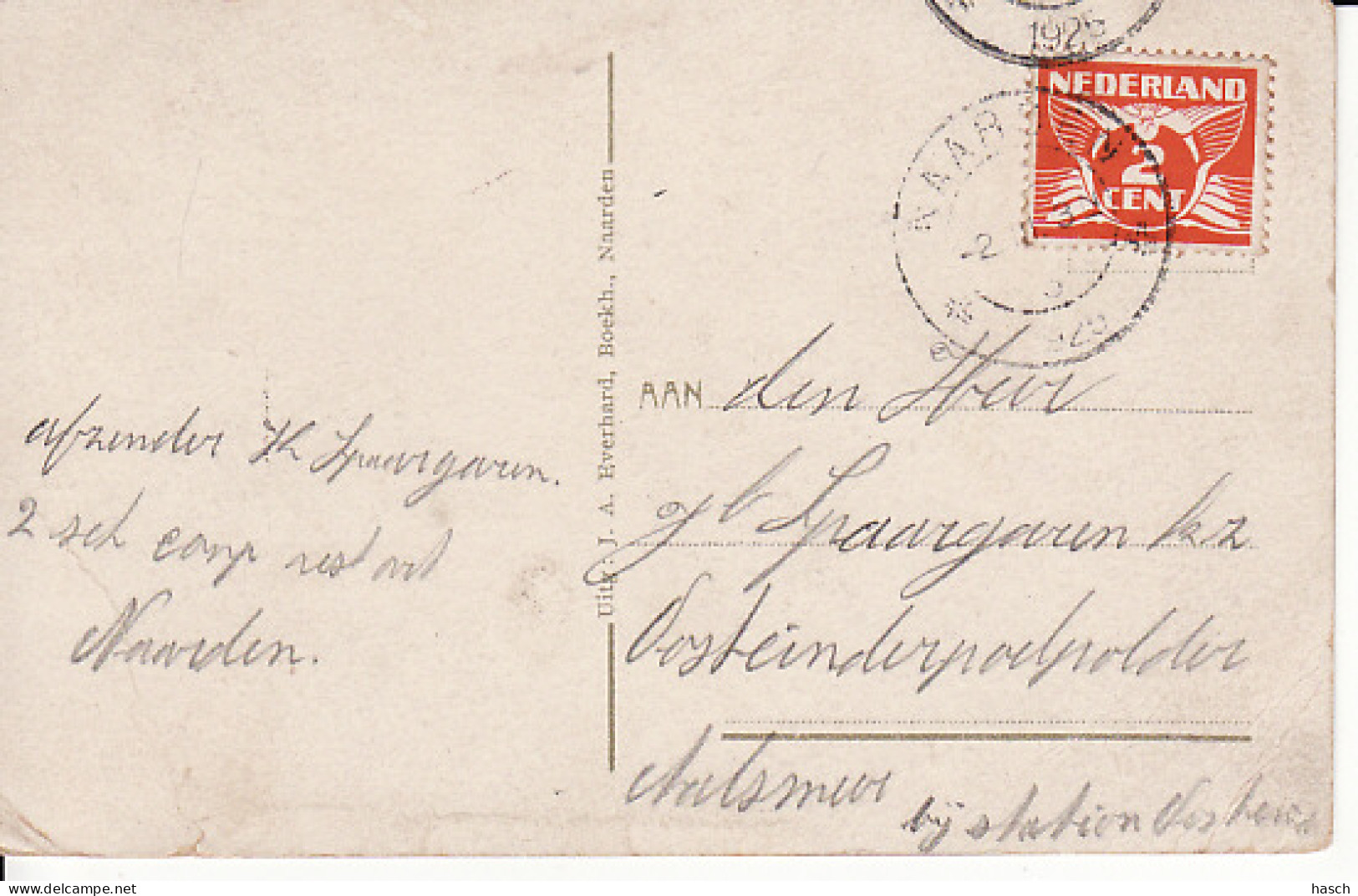 2722	42	Naarden, Straatweg Naarden Laren Huize ,,Den Bongerd’’. (Poststempel 1925) Zie Hoeken. - Naarden
