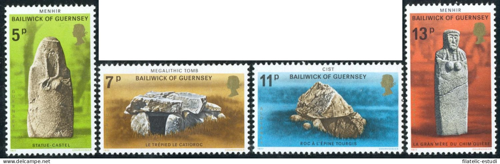 VAR1/S  Guernesey  Nº 144/47   1977  Monumentos Prehistóricos Lujo - Guernsey