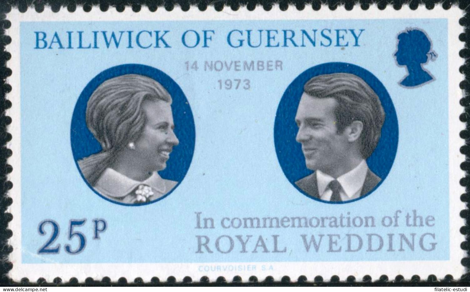 VAR1/S Guernesey  Nº 83  1973  Boda De Pa Princesa Anne Y Mark Philipps - Guernsey